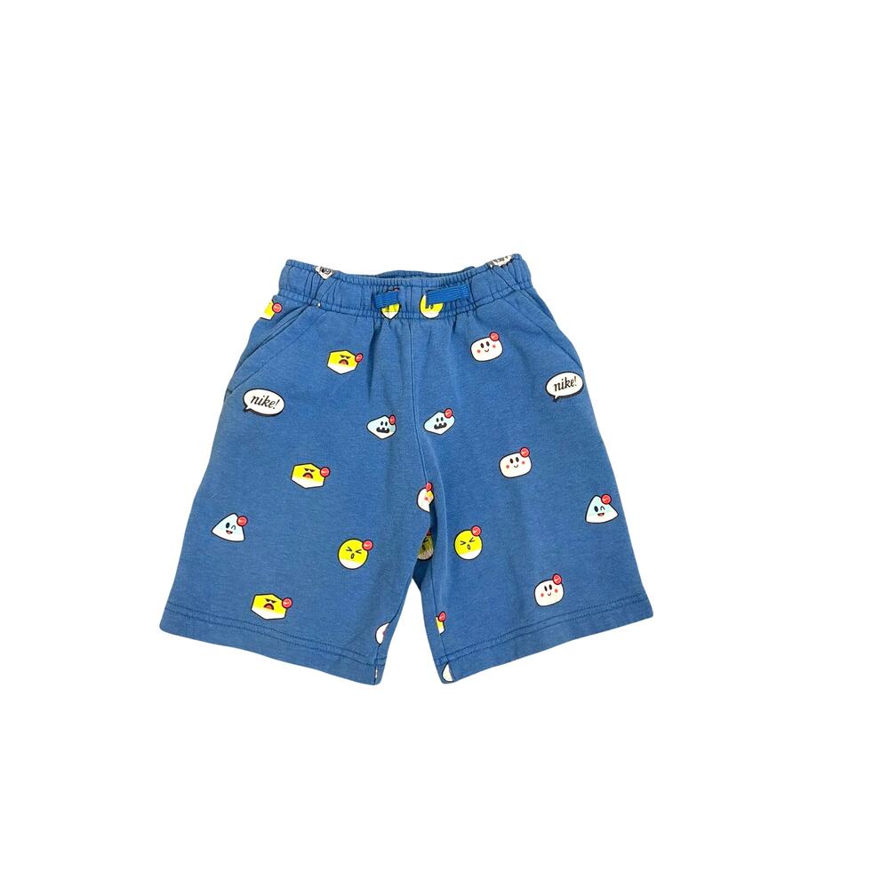 Nike Sportswear Club Airmoji Blue Drawstring Emoji Shorts Youth 6-7